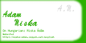 adam miska business card